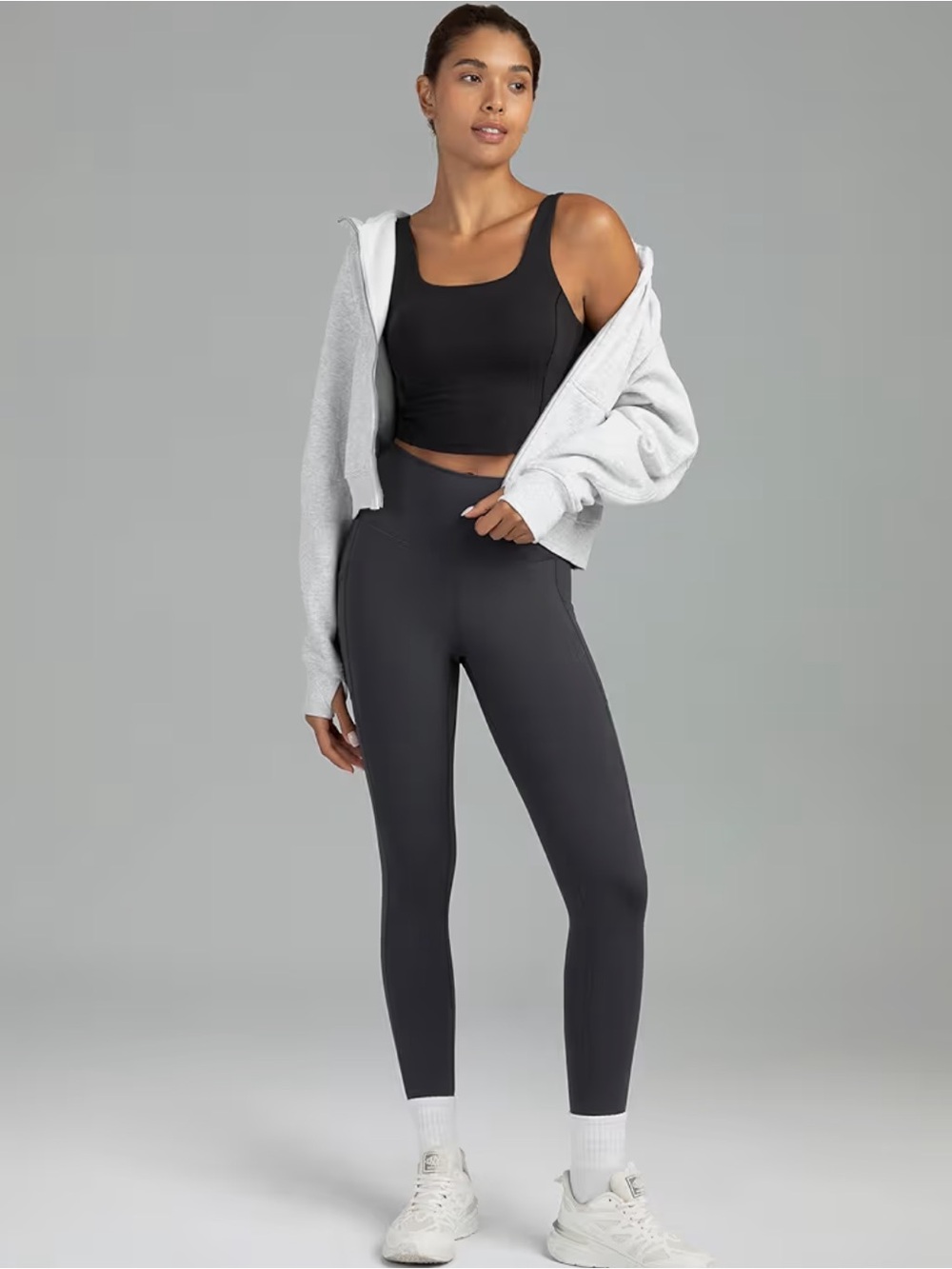 Buttery Soft Colorfulkoala Gray 7/8 Pocket Leggings | Medium